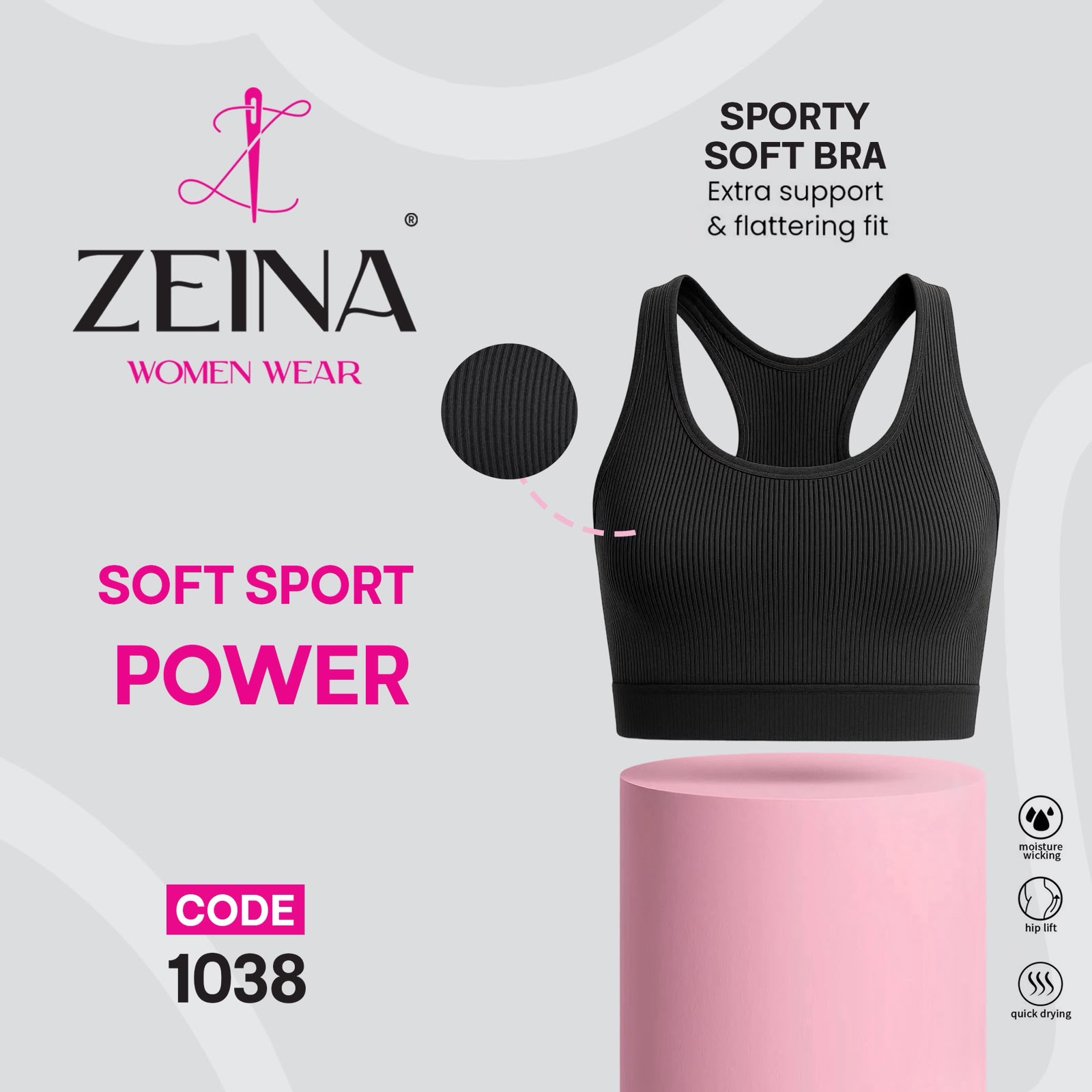 Soft Laser Sports Bra
